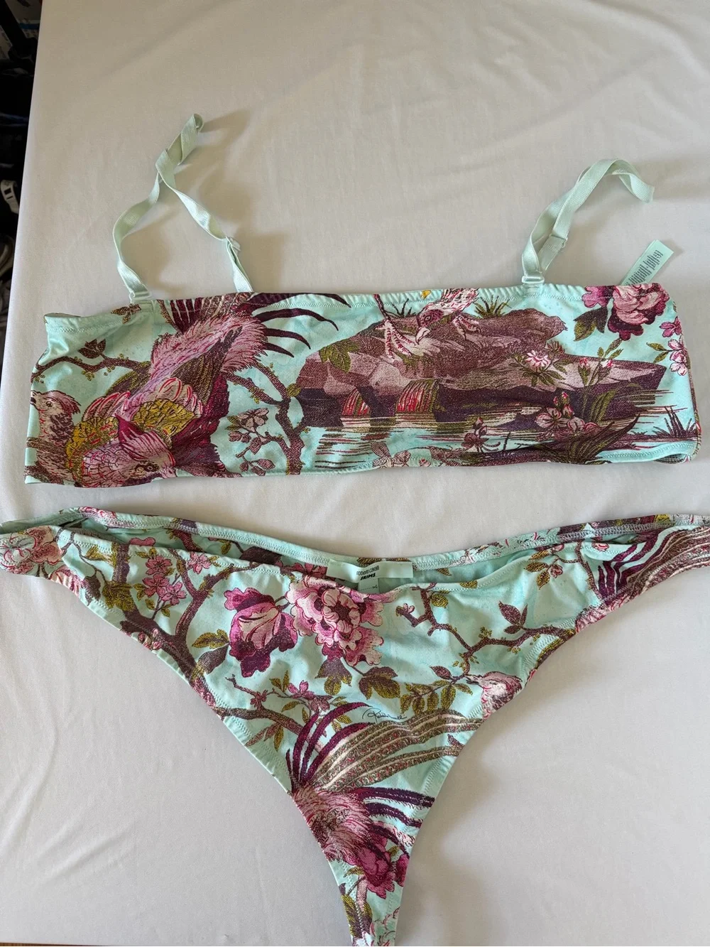 Roberto Cavalli x SKIMS Fagianella Micro Bandeau Thong Bikini Set 3X